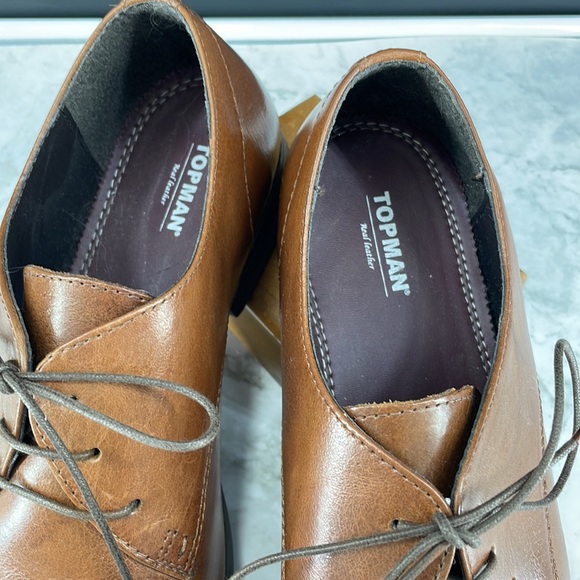 Top man Dress Shoes Sz 11 Brown - Picture 3 of 7